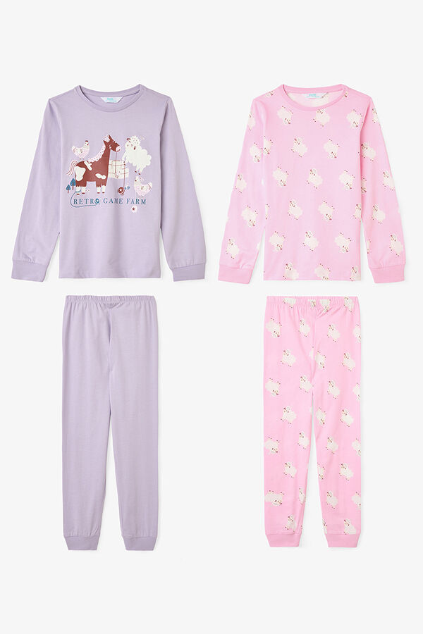 Penti Pack de 2 pijamas de algod&oacute;n de juego de yoy&oacute; para ni&ntilde;as estampado