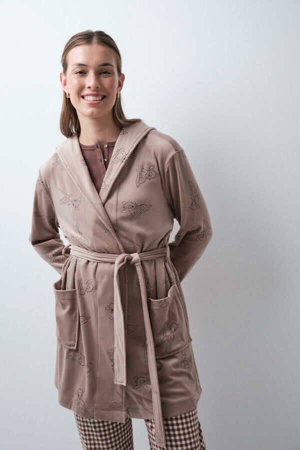 Women'secret Bambi ears midi robe nude