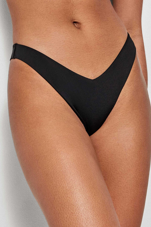 Womensecret V-front Brazilian bikini bottoms fekete