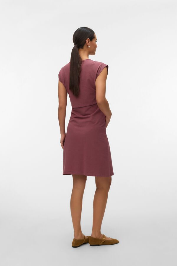Mamalicious Kurzes Umstands- und Stillkleid Rosa
