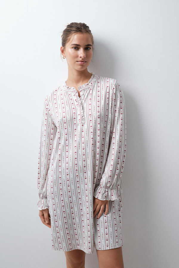 Women'secret Snoopy hearts short nightgown printed
