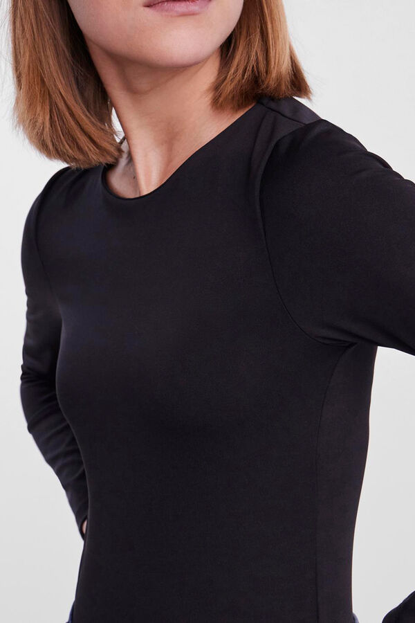 Womensecret Basic long sleeve bodysuit black