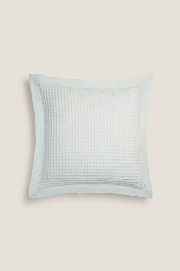 Womensecret Cotton seersucker cushion cover bleu