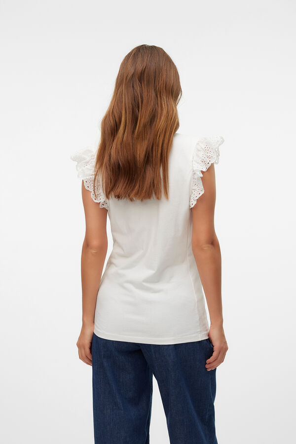 Mamalicious Top escote cruzado maternity y lactancia blanco