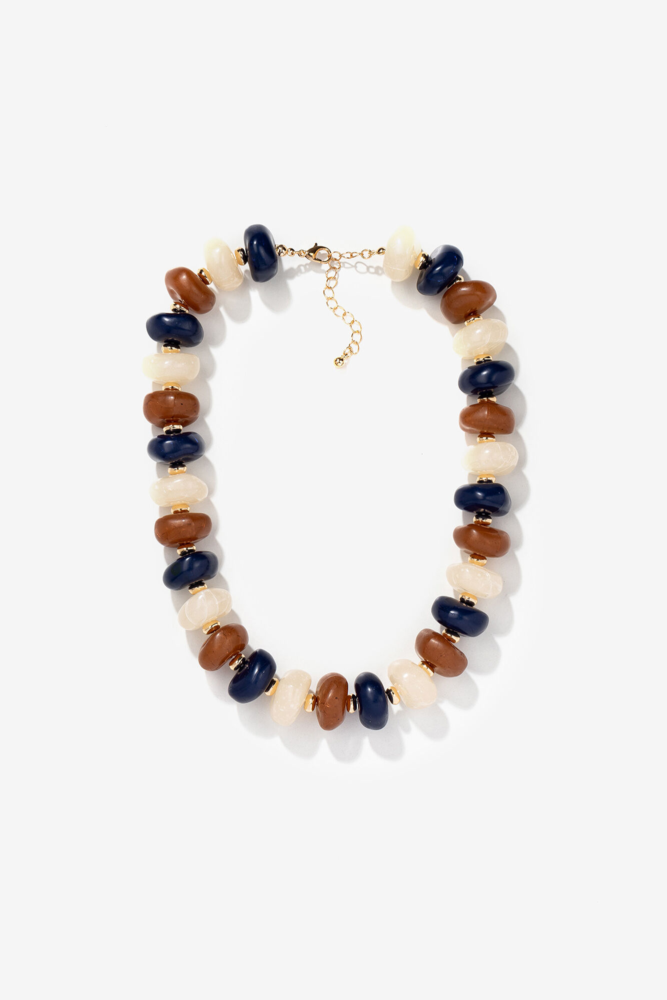 Vilanova Collar maxi oro cuentas colores