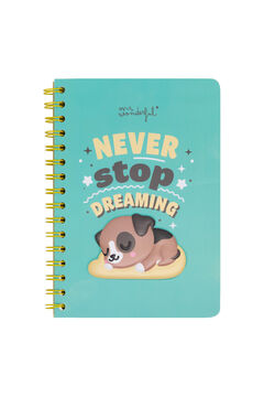 Womensecret A5 notebook 3D Dog - Never stop dreaming estampado