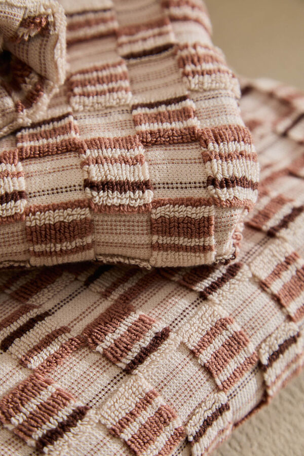 Calma House Toalla de ba&ntilde;o algod&oacute;n rizo jacquard Mercurio 90x150 naranja