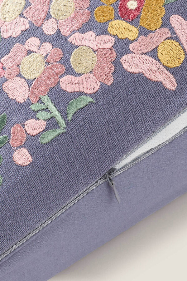 Womensecret Floral embroidery cushion cover 45 x 45 cm. szürke