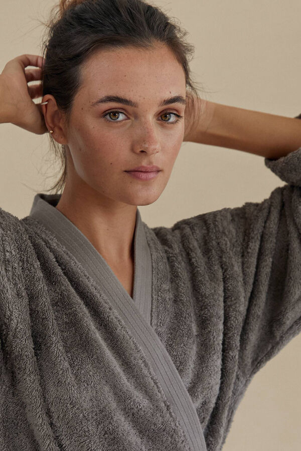 Womensecret Cotton bathrobe szürke