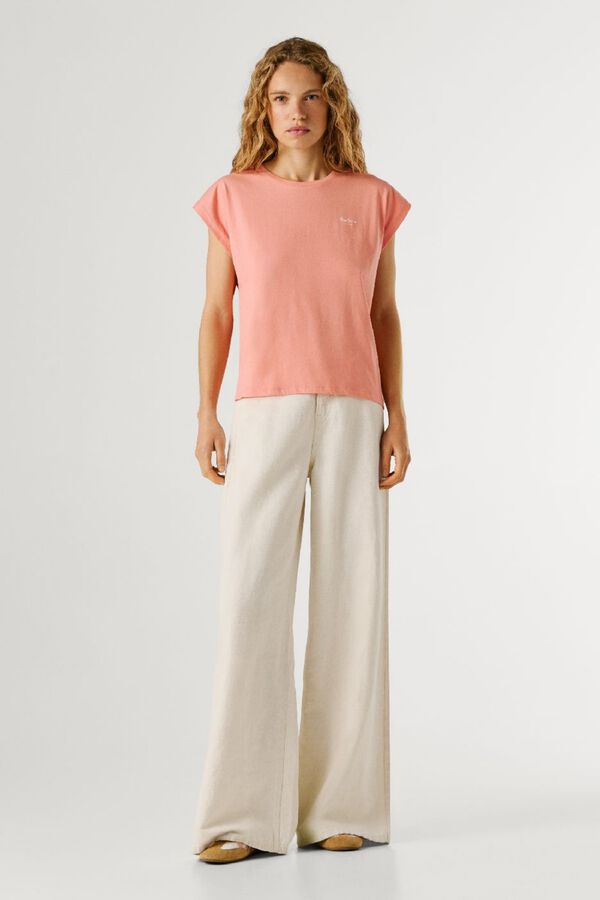 Pepe Jeans Camiseta manga corta cuello redondo coral