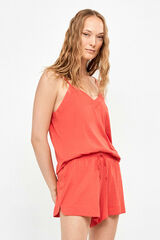 Gisela Two-piece top and short set burgundy