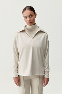 Born Living Yoga Sport-Poloshirt Lua "Skin move" Winter Ecru