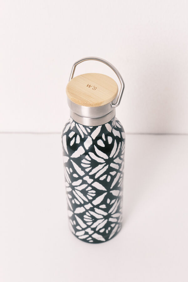 Women'secret Geometric print stainless steel bottle grey