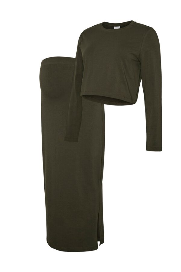 Mamalicious 2-piece maternity set green
