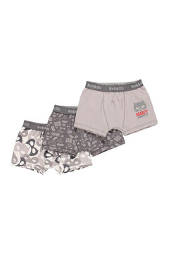 Womensecret Pack of 3 boy's boxer shorts - organic Grau