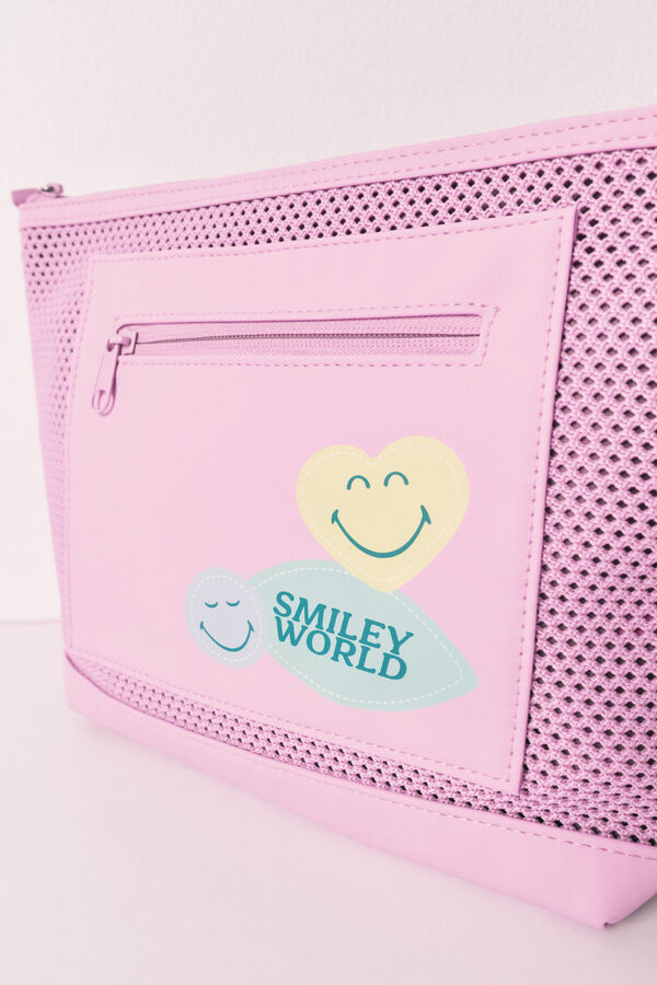 Women'secret SmileyWorld&reg; zip-up vanity case green