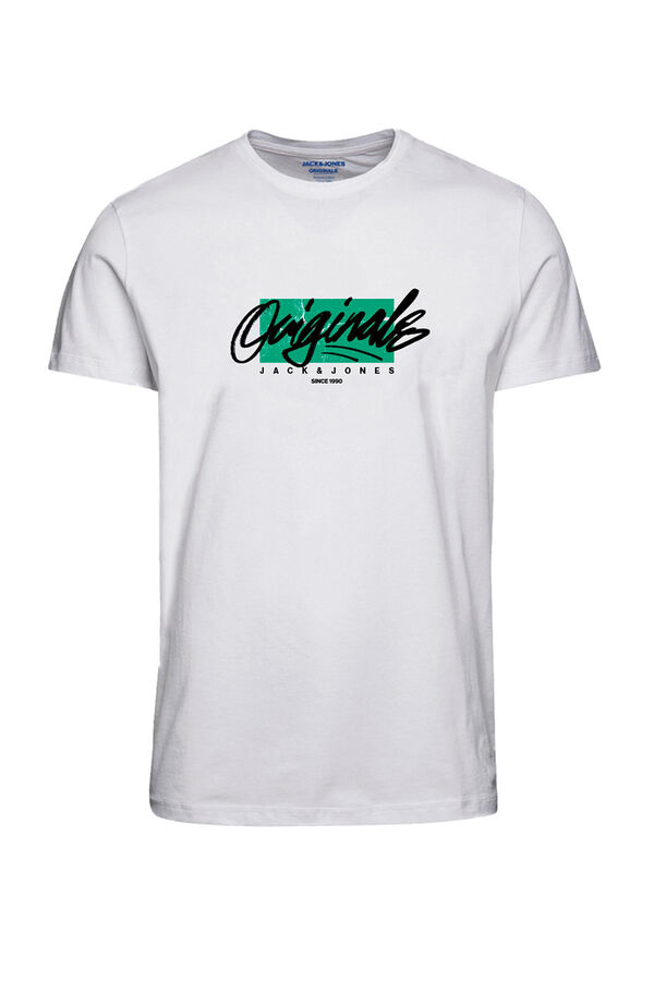 Jack & Jones Camiseta manga corta print logo white