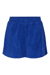 Womensecret Women's cotton shorts with elasticated waistband. bleu