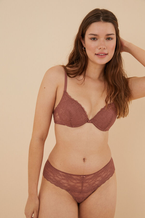 Lace Bras Brown, Bras for Large Breasts