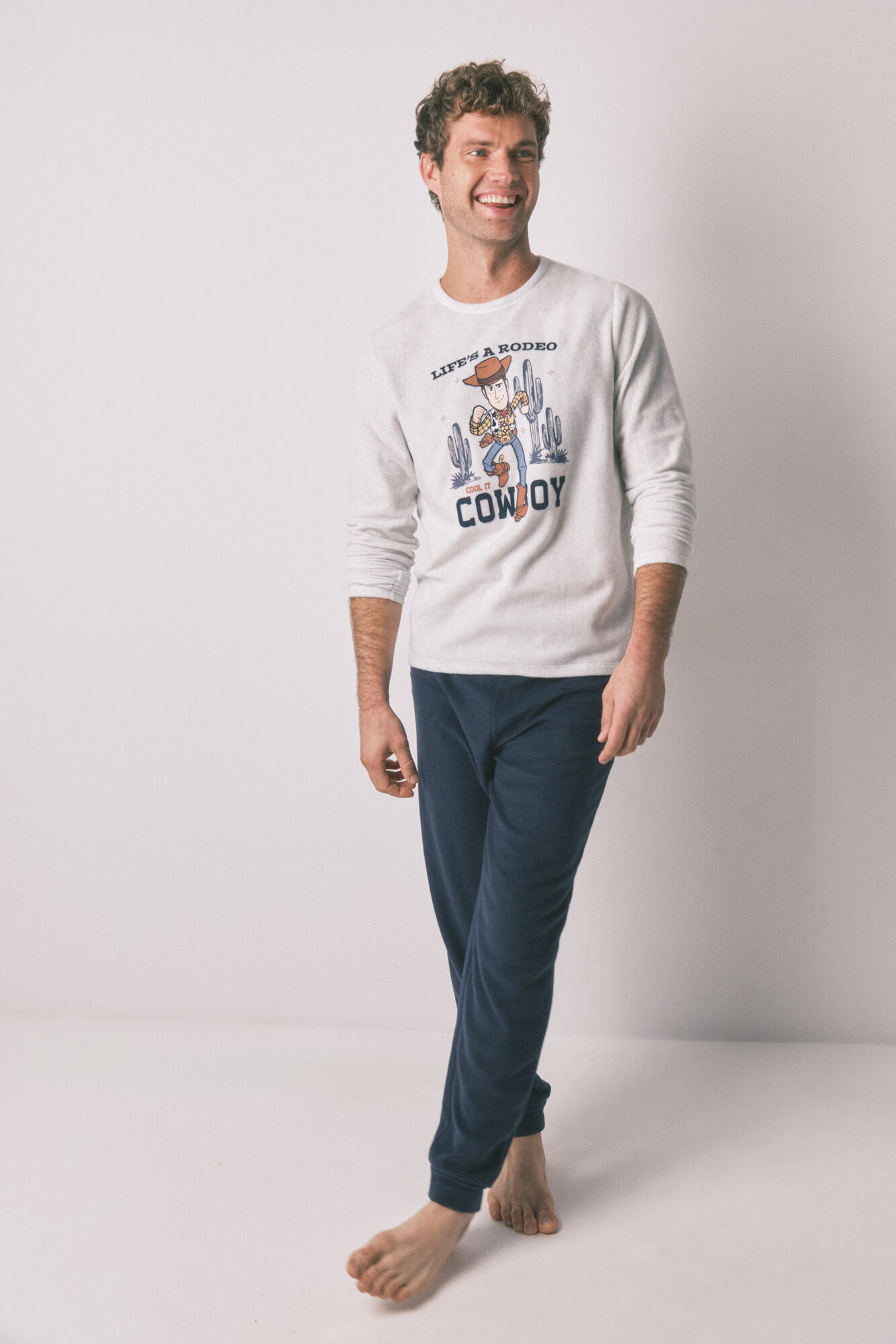 Women'secret Men's long fleece long pyjamas "Woody cowboy"