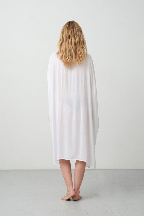 Womensecret Cotton tunic with a wrinkled effect 
