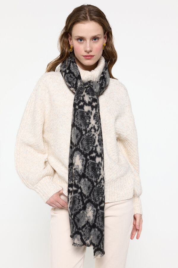 Pieces Bufanda fina de serpiente gris