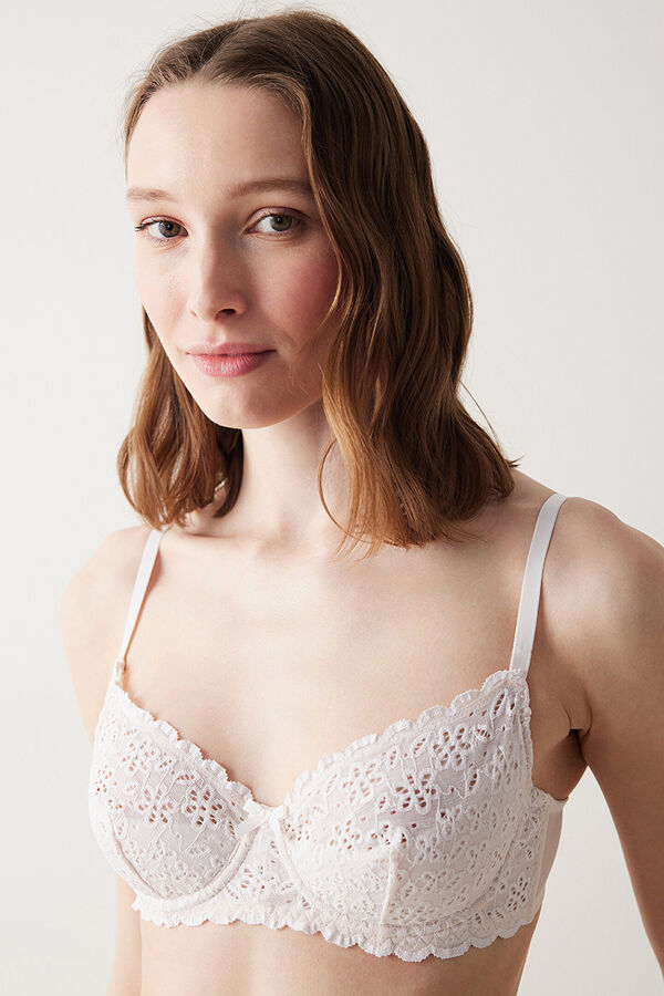 Penti White lace bra marron