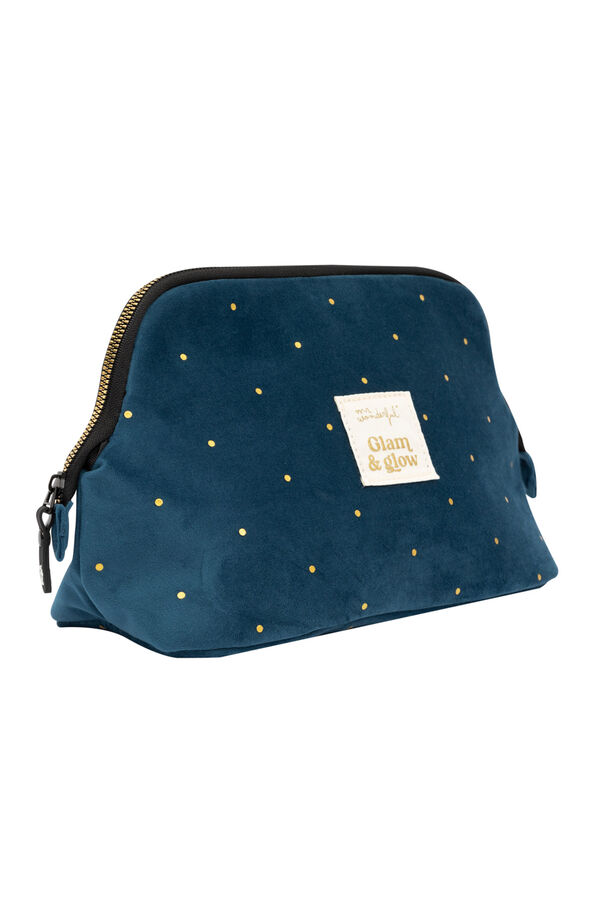 Mr. Wonderful Neceser velvet azul - Glam & glow estampado