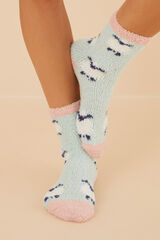 Women'secret Blue fluffy sheep socks blue