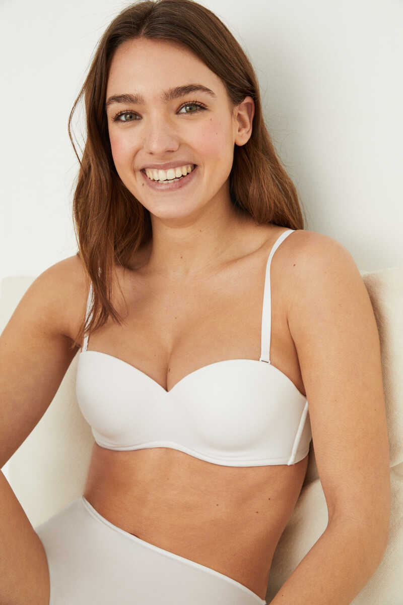 Womensecret ELEGANT Microfibre strapless bra white