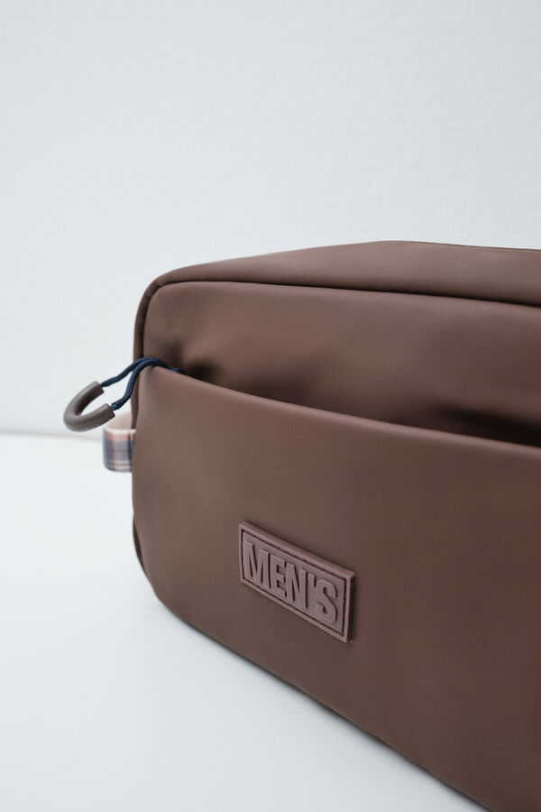 Women'secret Brown rubberised medium vanity case nude