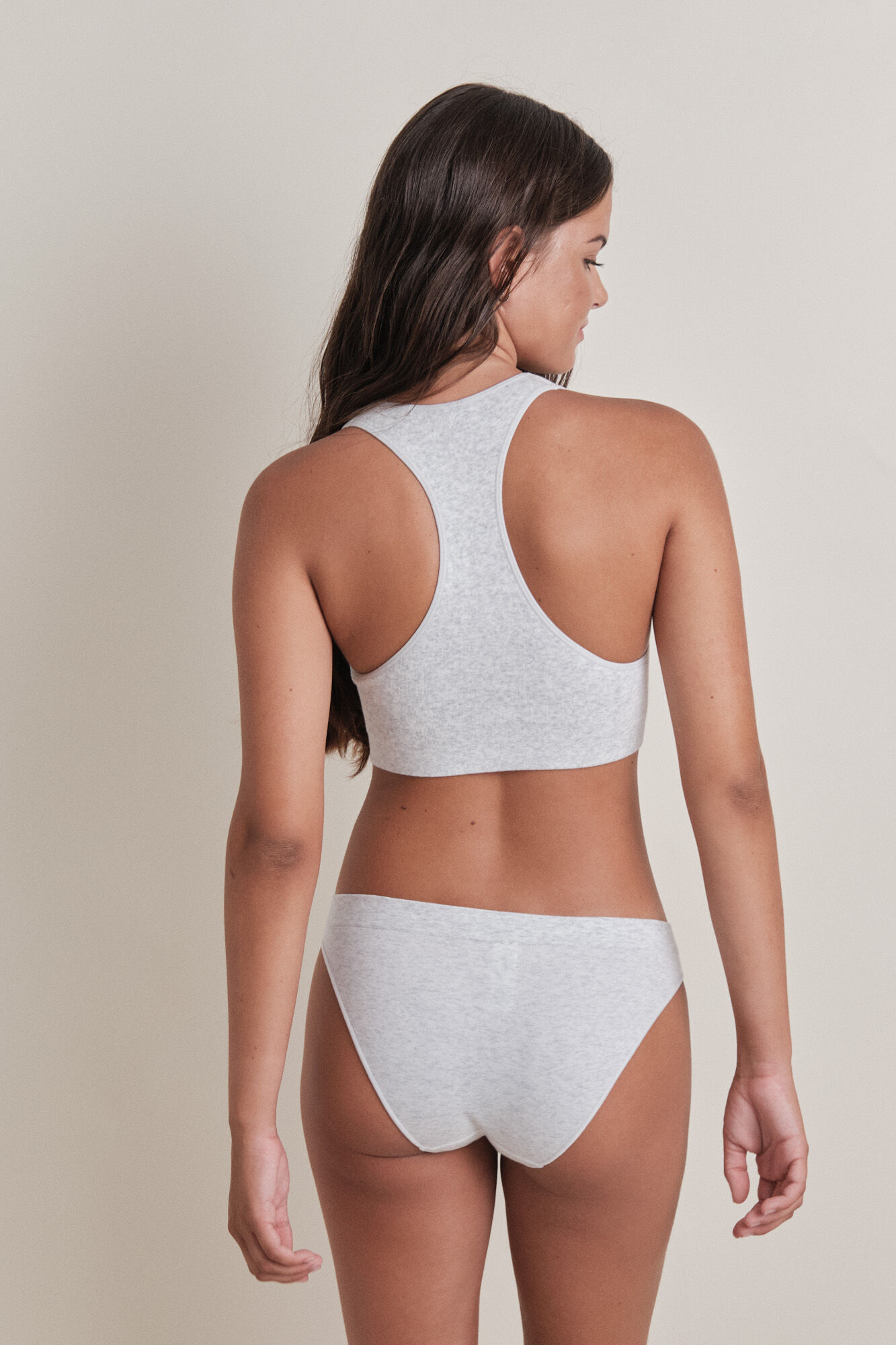 HI&BYE Braga cl&aacute;sica seamless gris