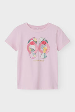 Womensecret Camiseta niña detalle 3D pink