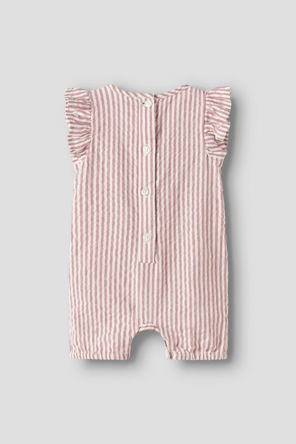Name it Gestreifter Baby-Jumpsuit Rosa