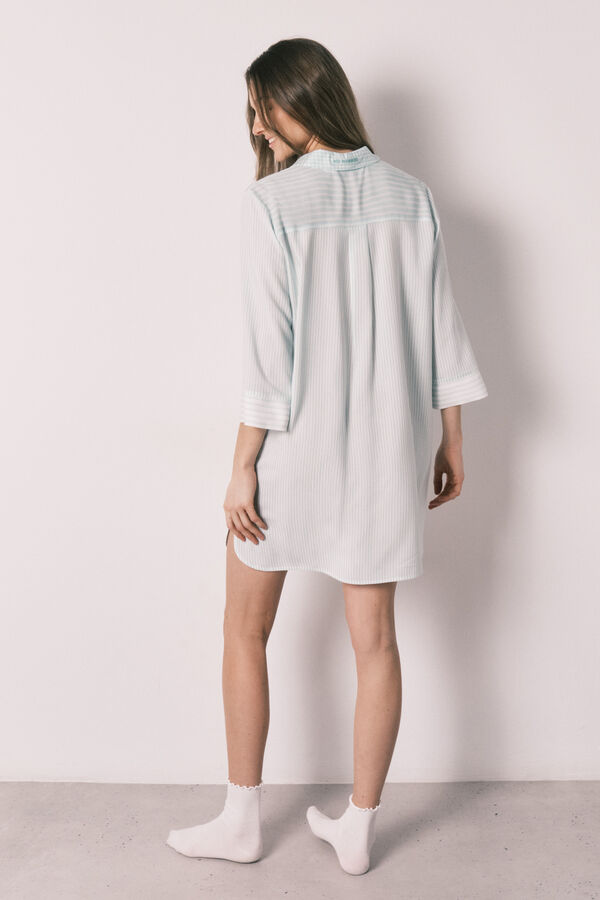 Women'secret Green striped and gingham print camisole green