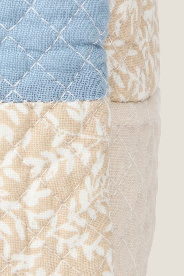 Textura Neceser patchwork flores azul