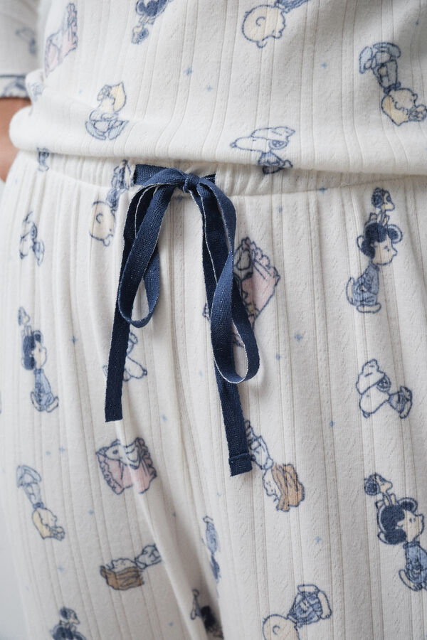 Women'secret Pyjama long imprim&eacute; Peanuts beige