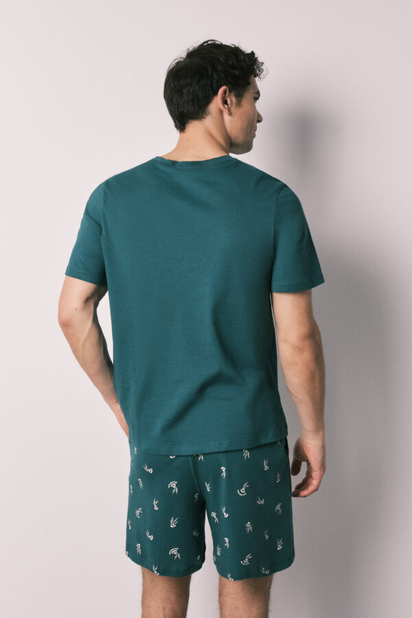 Women'secret 100% cotton short men's pyjamas BUGS BUNNY green