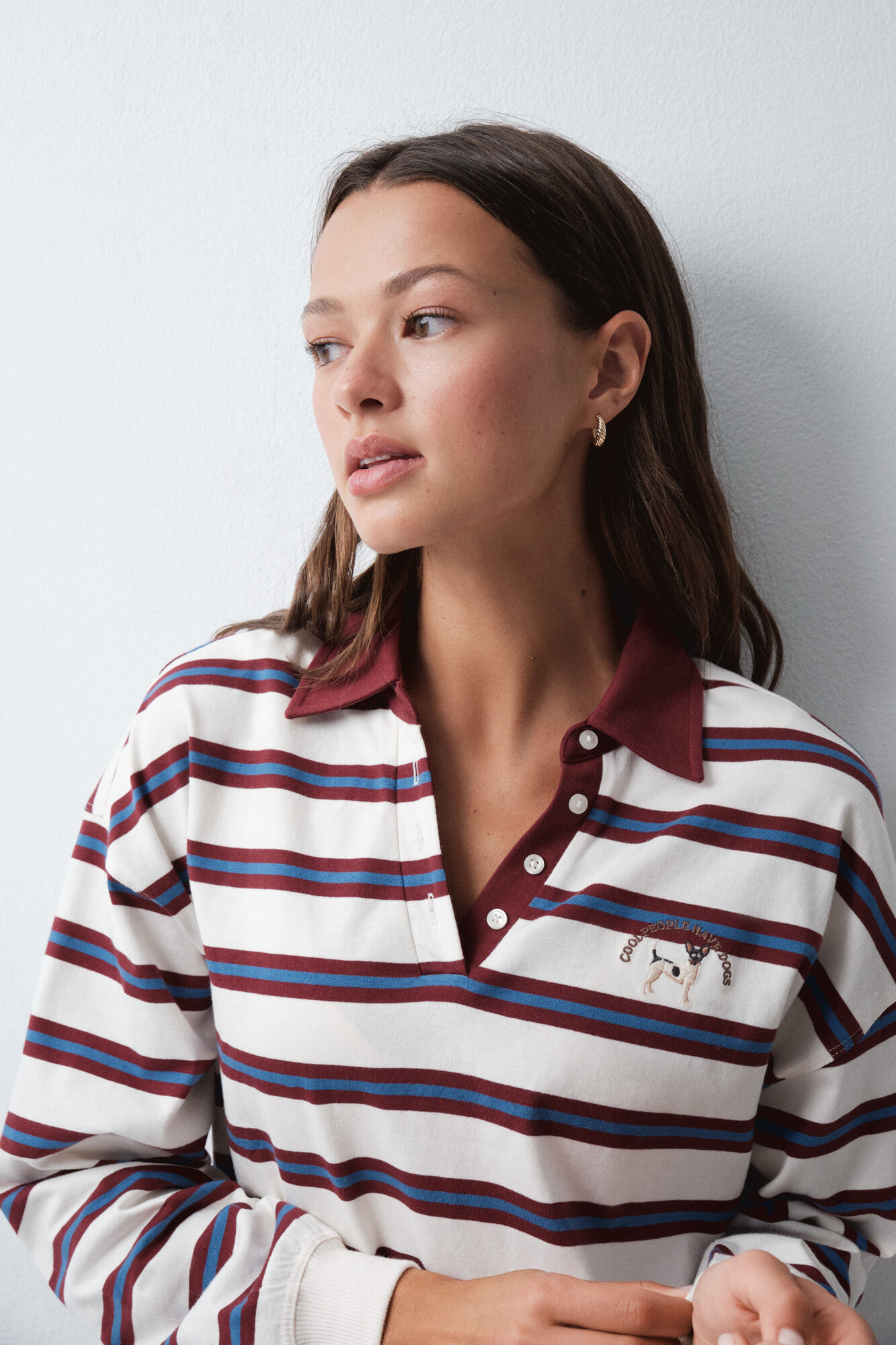Women'secret White striped polo shirt