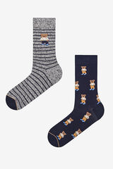 Penti Pack 2 pares de calcetines gris