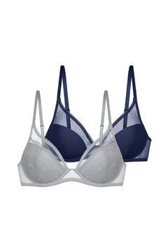 Womensecret 2 pack Plunge bra  Grau