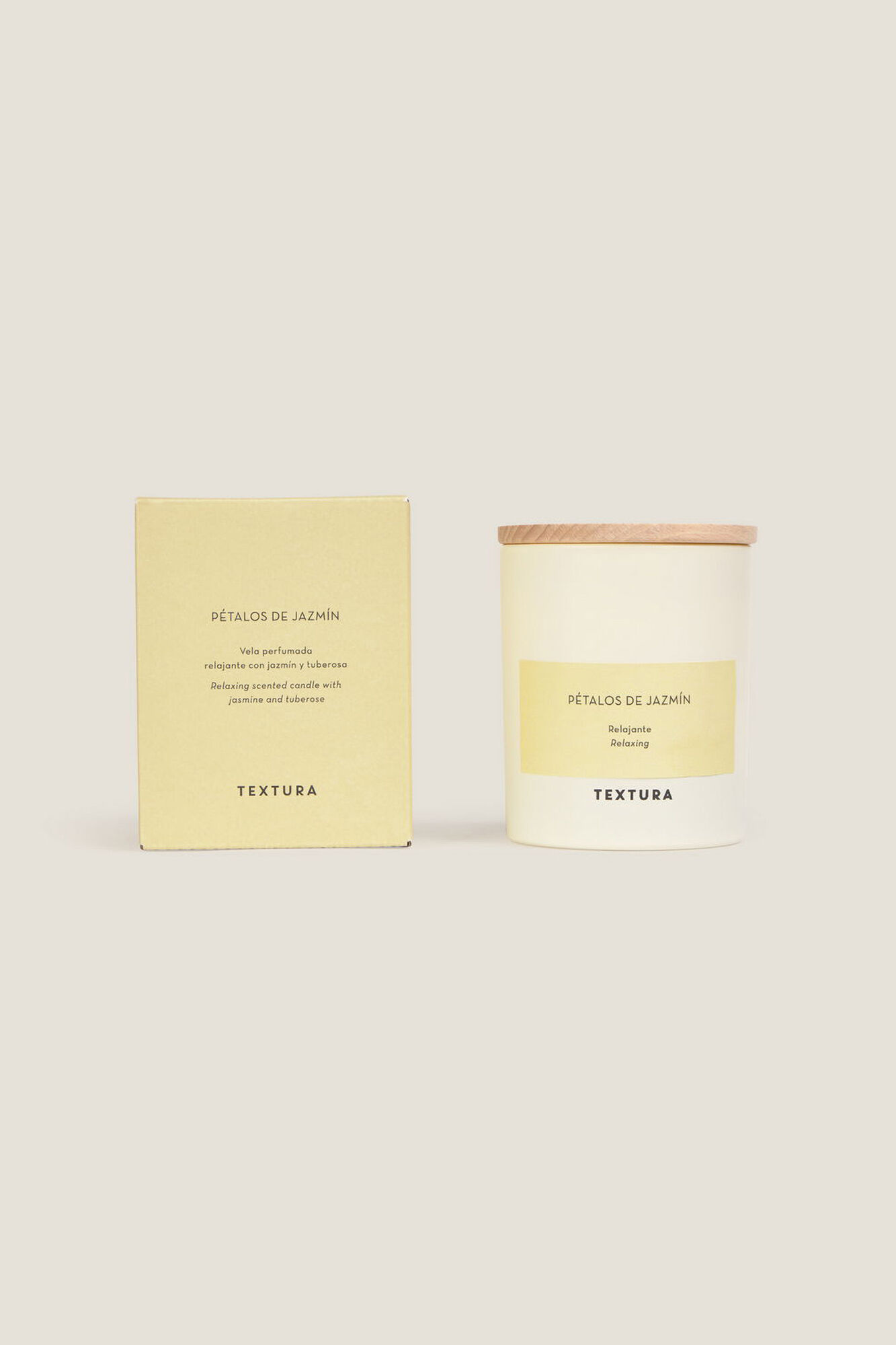 Textura Vela perfumada de jasmim
