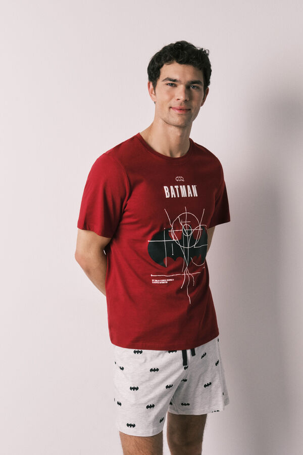 Women'secret Red cotton short men's pyjamas Batman red