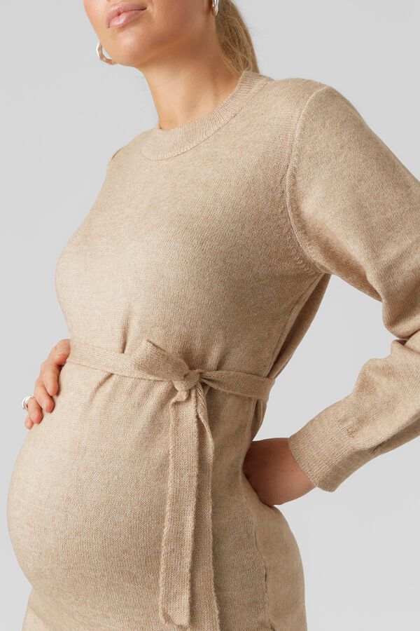 Mamalicious Maternity jersey-knit dress nude