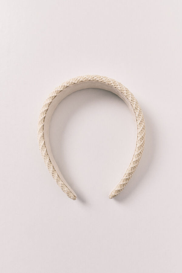 Women'secret Natural raffia twist front headband nude