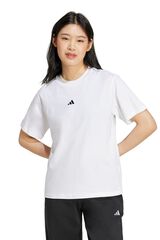 Adidas Camiseta algod&oacute;n logotipo peque&ntilde;o blanco