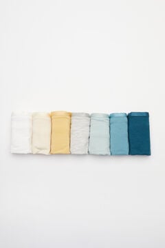 Womensecret Pack 7 braguitas clásicas algodón multicolor estampado