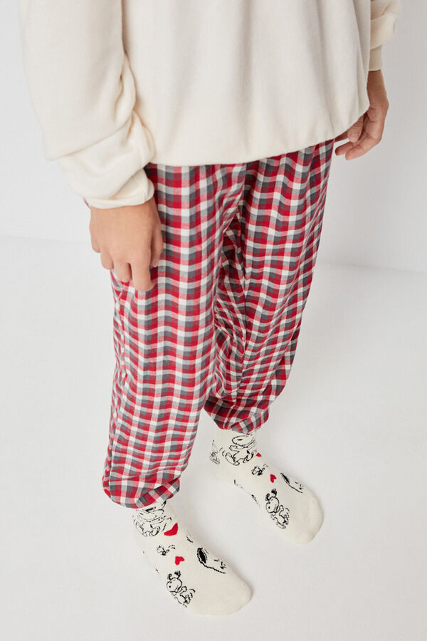 Gisela Pijama polar Snoopy beige