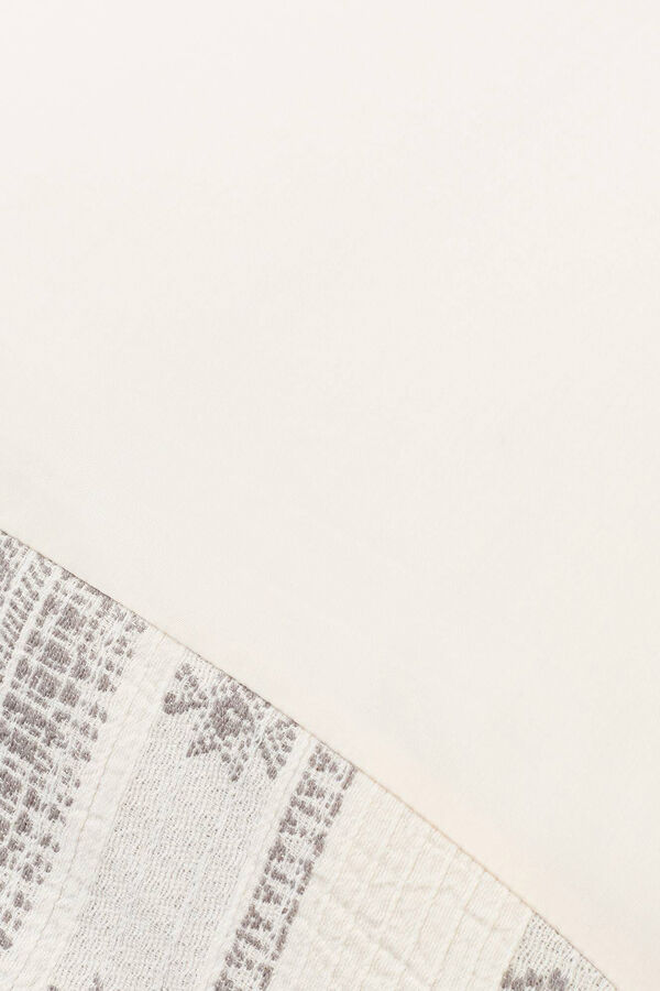 Womensecret Jacquard-Kopfkissenbezug aus Baumwolle 45 x 145 cm. Weiß