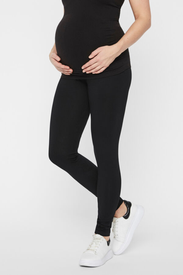 Womensecret Long cotton maternity leggings.  noir